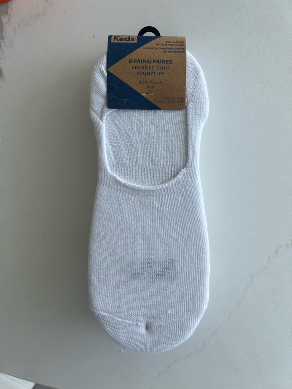 Keds Sneaker Liner Socks – 6‑Pair Pack (Size 6–10)